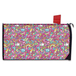 Groovy Girly Peace Pattern Print Mailbox Cover