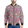 Groovy Girly Peace Pattern Print Men's Bomber Jacket