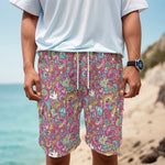 Groovy Girly Peace Pattern Print Men's Cargo Shorts