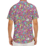 Groovy Girly Peace Pattern Print Men's Deep V-Neck Shirt