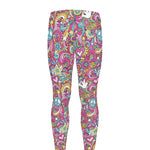 Groovy Girly Peace Pattern Print Men's leggings