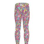 Groovy Girly Peace Pattern Print Men's leggings