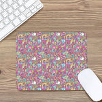 Groovy Girly Peace Pattern Print Mouse Pad