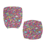 Groovy Girly Peace Pattern Print Office Chair Cover