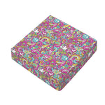 Groovy Girly Peace Pattern Print Outdoor Seat Cushion Cover