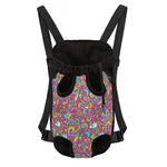 Groovy Girly Peace Pattern Print Pet Carrier Backpack