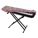 Groovy Girly Peace Pattern Print Piano Keyboard Cover