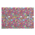 Groovy Girly Peace Pattern Print Placemat