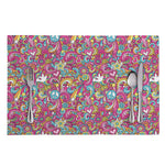 Groovy Girly Peace Pattern Print Placemat