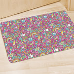 Groovy Girly Peace Pattern Print Polyester Doormat