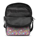 Groovy Girly Peace Pattern Print Rectangular Crossbody Bag