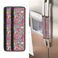 Groovy Girly Peace Pattern Print Refrigerator Handle Covers