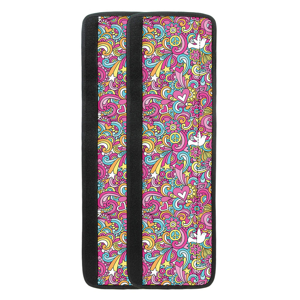 Groovy Girly Peace Pattern Print Refrigerator Handle Covers