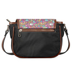 Groovy Girly Peace Pattern Print Saddle Bag