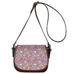 Groovy Girly Peace Pattern Print Saddle Bag