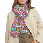 Groovy Girly Peace Pattern Print Scarf