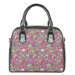 Groovy Girly Peace Pattern Print Shoulder Handbag