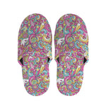 Groovy Girly Peace Pattern Print Slippers