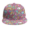 Groovy Girly Peace Pattern Print Snapback Cap