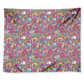 Groovy Girly Peace Pattern Print Tapestry