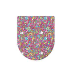 Groovy Girly Peace Pattern Print Toilet Lid Cover