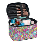 Groovy Girly Peace Pattern Print Travel Makeup Bag