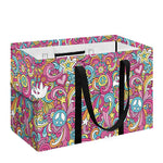 Groovy Girly Peace Pattern Print Utility Tote Bag