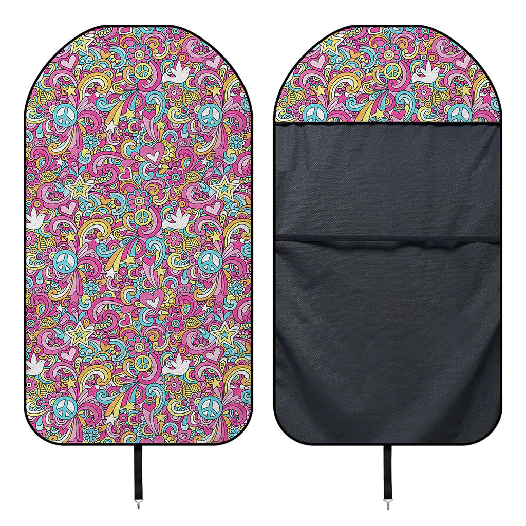 Groovy Girly Peace Pattern Print Waterproof Car Seat Cover