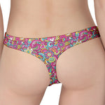 Groovy Girly Peace Pattern Print Women's Thong