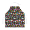 Groovy Hippie Peace Pattern Print Adjustable Apron