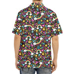 Groovy Hippie Peace Pattern Print Aloha Shirt