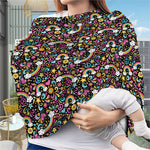 Groovy Hippie Peace Pattern Print Baby Seat Cover