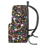 Groovy Hippie Peace Pattern Print Backpack