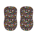Groovy Hippie Peace Pattern Print Bar Stool Covers
