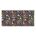 Groovy Hippie Peace Pattern Print Beach Towel