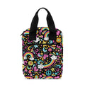 Groovy Hippie Peace Pattern Print Bible Tote Bag