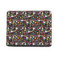 Groovy Hippie Peace Pattern Print Bifold Wallet