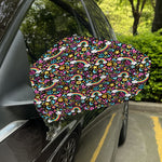 Groovy Hippie Peace Pattern Print Car Side Mirror Covers