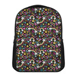 Groovy Hippie Peace Pattern Print Casual Backpack
