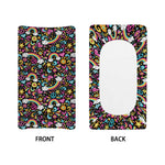 Groovy Hippie Peace Pattern Print Changing Pad Cover