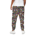 Groovy Hippie Peace Pattern Print Cotton Pants