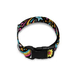 Groovy Hippie Peace Pattern Print Dog Collar