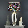 Groovy Hippie Peace Pattern Print Drum Lamp Shade