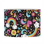 Groovy Hippie Peace Pattern Print Drum Lamp Shade