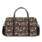 Groovy Hippie Peace Pattern Print Duffle Bag