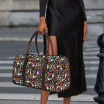 Groovy Hippie Peace Pattern Print Duffle Bag