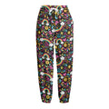 Groovy Hippie Peace Pattern Print Fleece Lined Knit Pants
