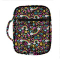 Groovy Hippie Peace Pattern Print Front Pocket Bible Bag