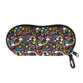 Groovy Hippie Peace Pattern Print Glasses Case