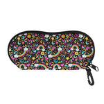 Groovy Hippie Peace Pattern Print Glasses Case
